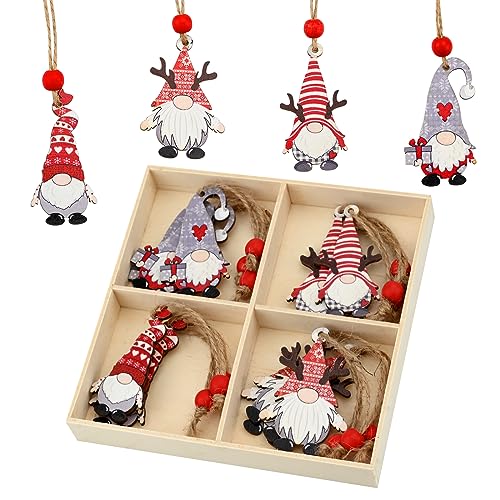 Bekecidi 12 Stück Weihnachtsbaumschmuck, Weihnachtswichtel, hängende...