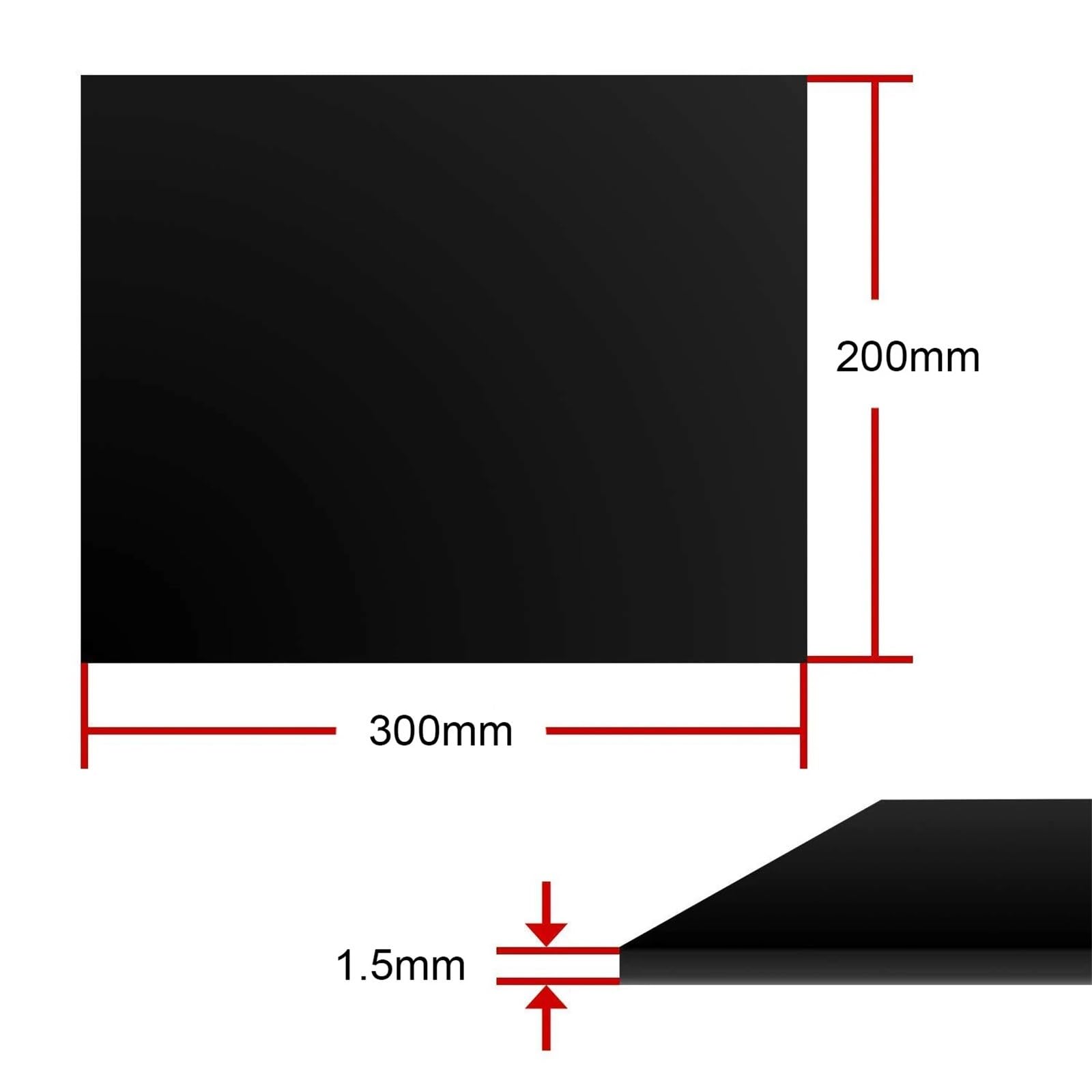 ABS-Kunststoffplatten 1 Stück 300 x 400 mm weiß/schwarz ABS-Kunststoffplatte DIY-Modellprozess 0,5 mm/1, mm/2 mm/3 mm/5 Dicke Bastelarbeiten