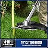 Wild Badger Power 40V Brushless Weed Wacker, String Trimmer/Edger, Hedge Trimmer and Brush Cutter Blade, Pole Saw, Attachment Capable 4-in-1 Multi-Tool Kit with 1 * 40V 4Ah Battery and 1*Charger