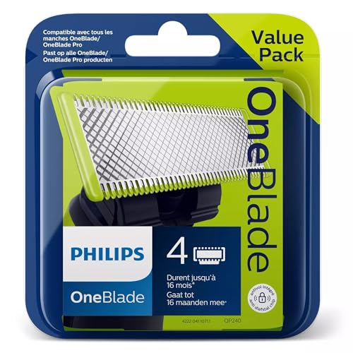 Image of Philips OneBlade Genuine Face Replacement Blade - Fits all OneBlade Handles, 4 Pack, QP240 /50