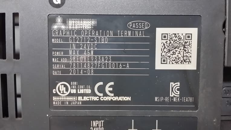 その他 GT2712 三菱電機 GT2712-STBD 表示器GOT 12.1型 SVGA 800×600 TFTカラ