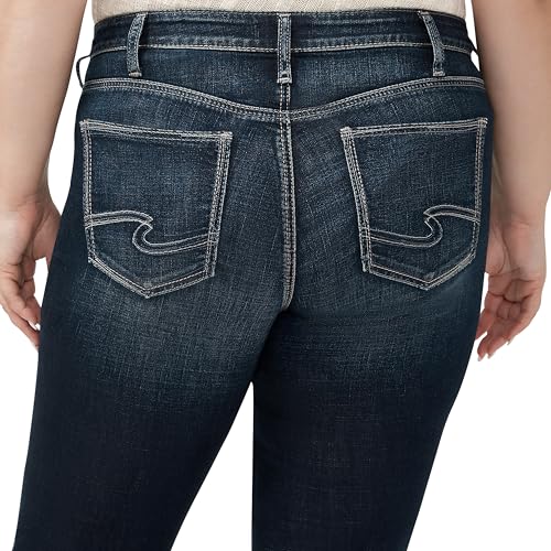 Silver Jeans Co. Women's Plus Size Suki Mid Rise Curvy Fit Skinny Jeans4