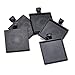 40pcs Black Color Square Pendant Tray Square Pendant Blanks Cameo Bezel Cabochon Settings - 1" (25 mm)
