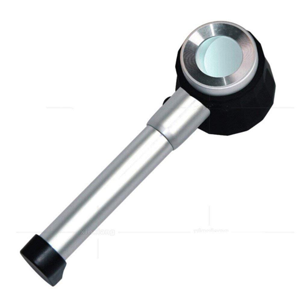 Itoda Silver 35X Metal Handheld Magnifier Jewelry Appraisal Magnifying Glass Professional Scientific Document Reading Loupe Double Lenses Round Magnifier For Books Newspapers Maps Coins Jewellery Hobbies Crafts