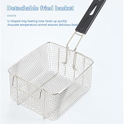 Edelstahl-Fritteuse mit - Körben - 6 Liter - Thermostat 50°-200°C - Timer - Cool-Touch-Griff - Thermoschutzvorrichtung - Status-LED - Anti-HeizungEdelstahl 56 * 40 * 50 cm – Bild 6