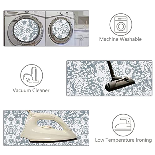 Homcomoda Distressed Vingtage Runner Rugs For Hallway 2'X6' With Rubber Backing Non Slip Washable Hallway Runner Rug Grey Boho Chic Carpet Runner Faux Wool Kitchen Runner Rug #TOP2