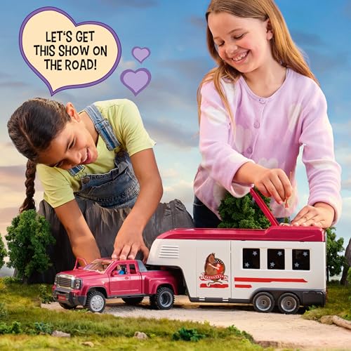 Image of Schleich Horse Club - 119Pc Lakeside Truck And Trailer - Kids 5+ | 42705