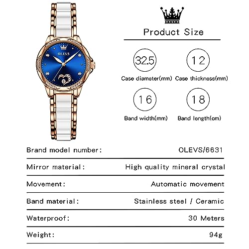 Image of OLEVS Quartz Watch Women Silver Stainless Steel Waterproof Luminous