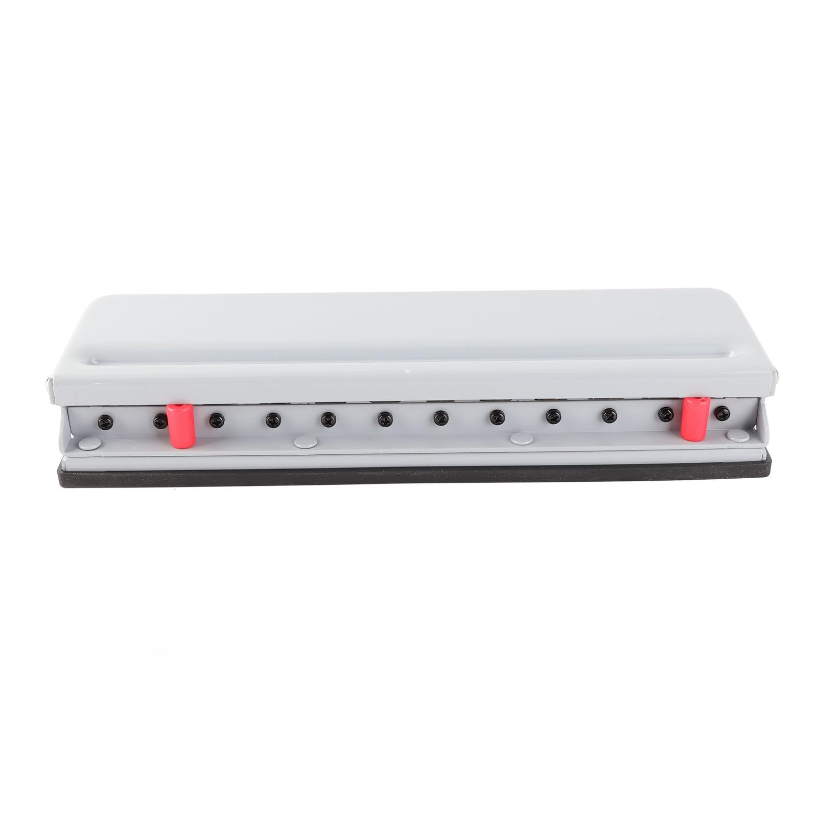 Cocoarm Perforadora de Papel Perforadora Ajustable de 12 Orificios Cuerpo de Metal Capacidad de 6 Hojas con Cuchillas Extraíbles Base Antideslizante y Recolector de Desechos para Papel de Hojas (GREY)