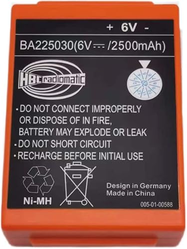 Miniatura 7 de BALOLO BA225030 - Batería recargable Ni-Mh de 6 V 2500 mAh para camión bomba HBC, batería de control remoto
