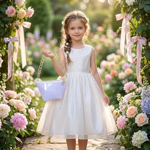 Image of ASIAN Trendy Mini Chain Handle Handbag for Kids- Stylish Compact Party Purse, Glossy Finish Cute Fashion Pouch