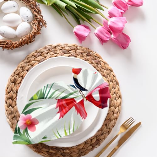 Servilletas de Tela Tropical Flamingo Set x6 50.5x50.5 cm miniatura 4