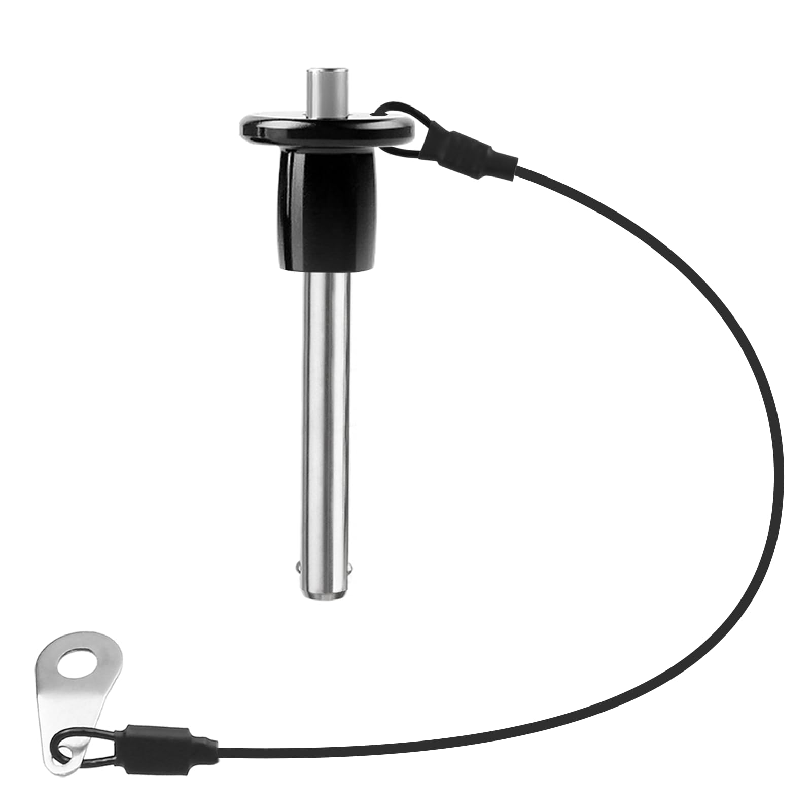 VXCICC 304 Stainless Steel Quick Release Pin 0.24 Inch Diameter Ball Locking Pin with Push Button Round Handle Lanyard Usable Length 1.18" (6mm x 30mm