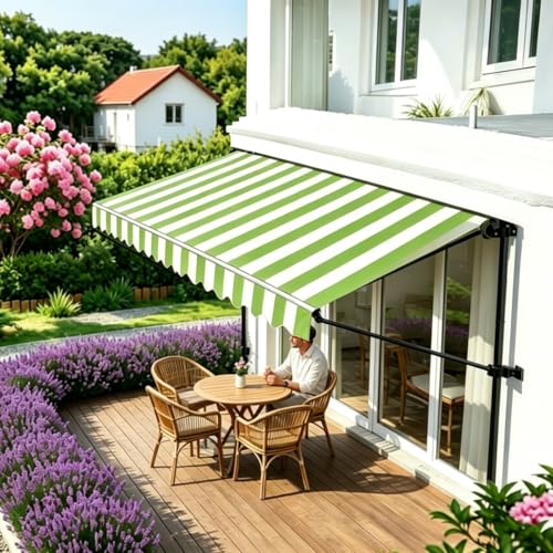 Toile store banne extérieure 4x3m résistante eau et remplacement UV - 4