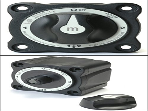 Blue Sea Heavy Duty Black Battery Cut Off Isolator Switch With Removeable Knob For Two Batteries