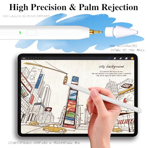 Image of Stylus Pen for iPad 11th&10th Generation,Milikilo Pen with Pencil Holder,Palm Rejection,for Air11&13 inch(M2 /M3), Pad Pro 11 inch&13 inch(M4),iPad 6-11th,iPad Pro 11 inch /12.9 inch, iPad Air 3 /4 /5,Mini 5 /6