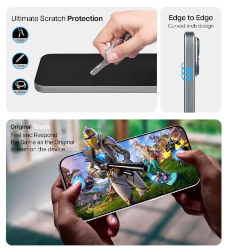 Image of KAPAVER GT EasyDo Privacy Tempered Glass Screen Protector for iPhone 16 Plus with Applicator (1Pack)