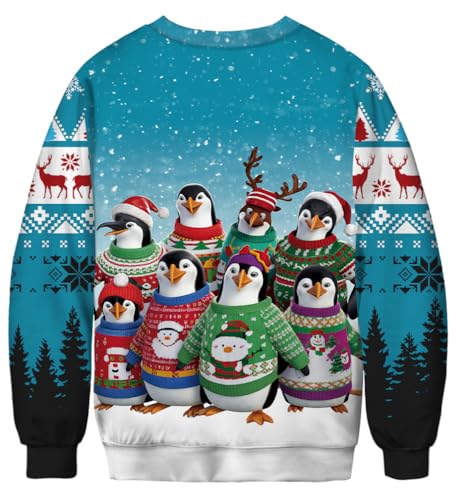 Christmas Cat Sweatshirt For Women - Funny Ugly Christmas Shirt With Four Cats Long Sleeve Pullover