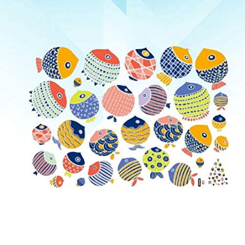 Adesivos de desenho animado de animais do mar SUPVOX adesivos de parede adesivos de azulejo papel de