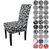 HOUSSE DE CHAISE COURTE: La housse de chaise extensible et élastique est douce et vous offre un confort d'assise maximal. La longueur du dossier de la chaise la mieux adaptée est de 35 cm à 48 cm, hauteur du dossier de 45 cm à 60 cm, longueur de l'assise de 38 cm à 50 cm, largeur d'assise de 38 cm à 50 cm.