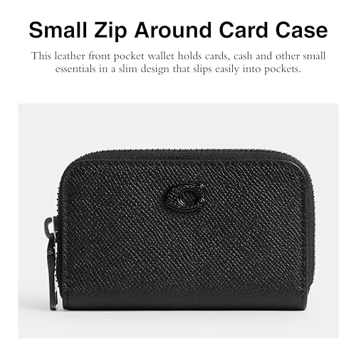 Image of Coach Mens Card Case, Black 1, One Size