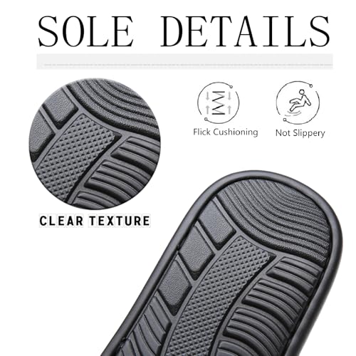 Men's Leather Buckle Flat Slides Sandals with Hand Stitched Comfortable Open Toe Anti-Slip Soft Sole Slip On Slippers Summer Lightweight Casual Walking Beach Sandals4