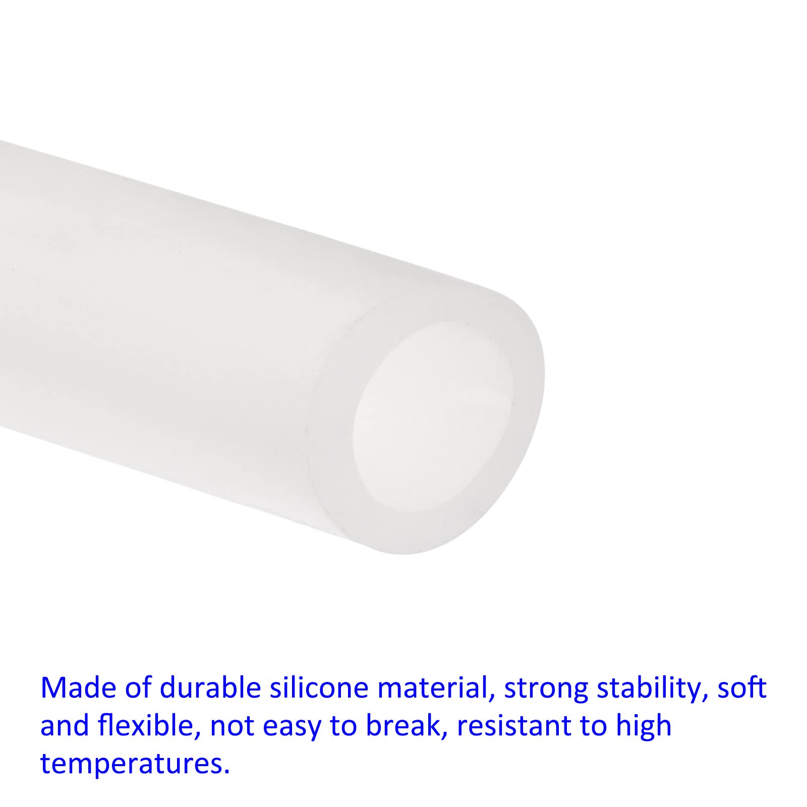 M METERXITY 2pz Silicone Tubi - Alta Temperatura Flessibile Tubo Tubo Applica Casa Industriale(3/8" ID x 9/16" OD, 9.8 Ft Lunghezza, Bianco)