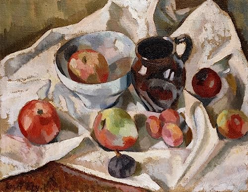 Tableau nature morte fruits et cruche pour habiller un mur de chambre