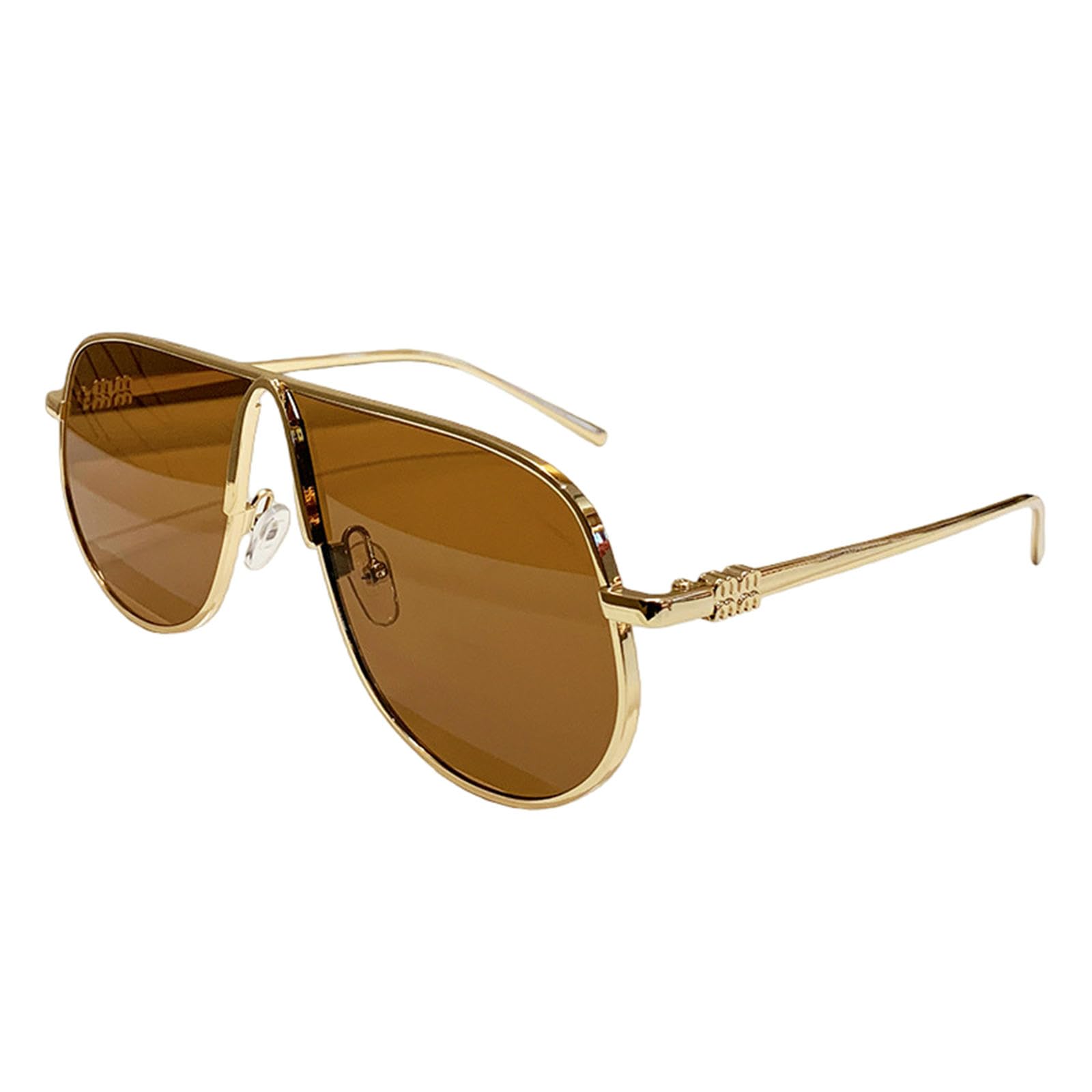 Gyios Sunglasses Mens Vintage Oversized Metal Women Fashion Gradient Men Shades Punk Sun Glasses