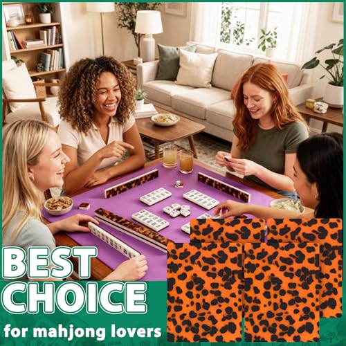 Mezcladores para fichas de Mahjong 4 pcs patrón carey miniatura 5