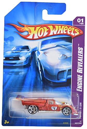 Hot Wheels Ferrari 512M, Engine Revealers 1/4 [Naranja quemado] - Ferrari