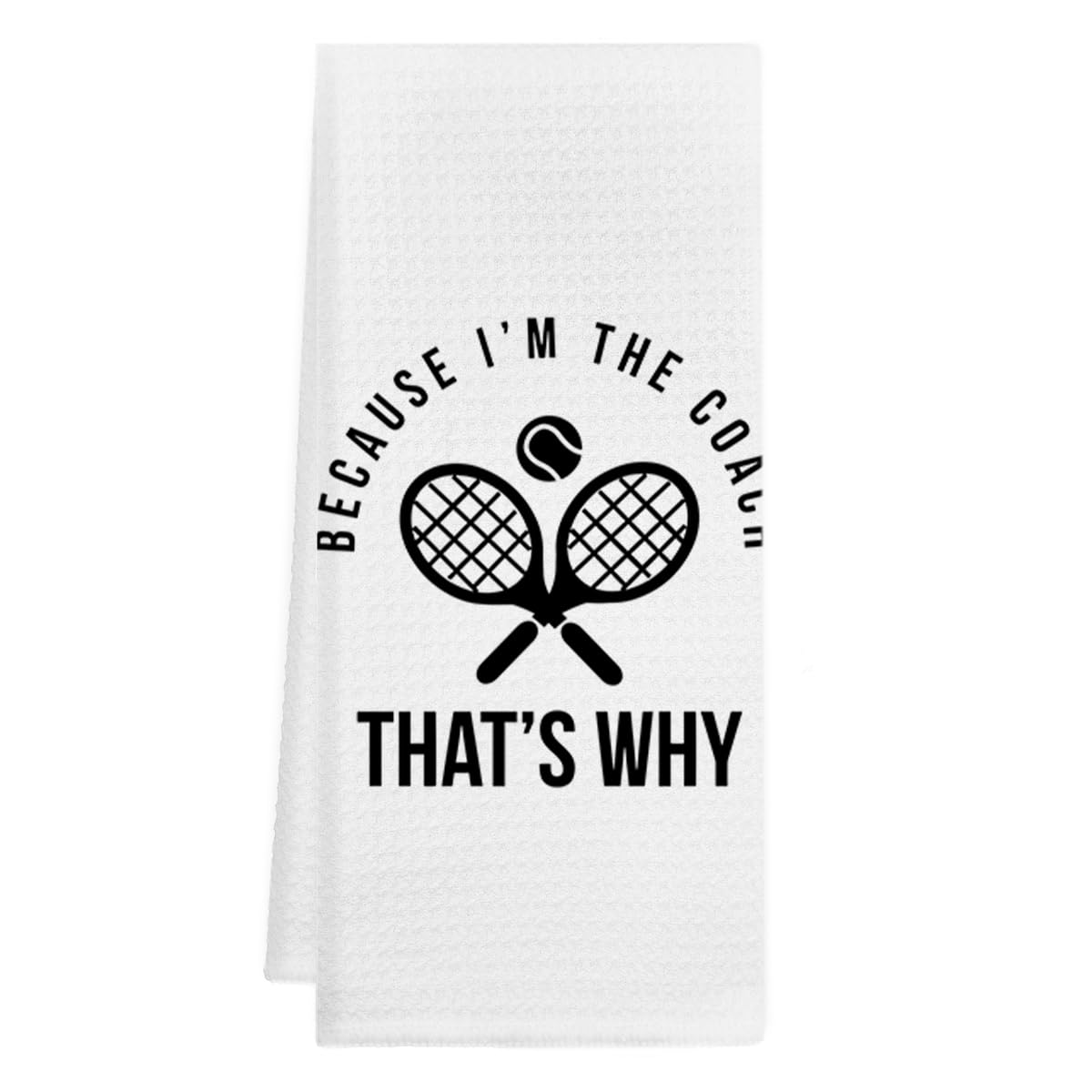 GICHUGI Funny Tennis Coach Kitchen Towels,Funny Dish Hand Towels Tea Towels,Tennis Coach Gifts for Women Men