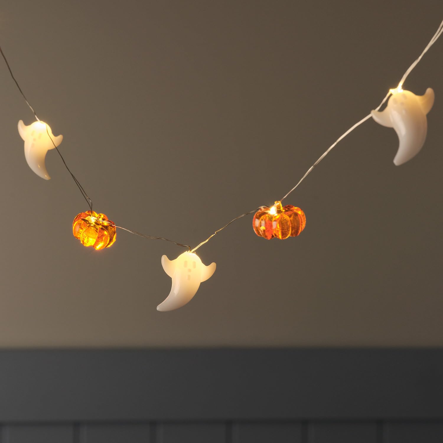 20 Ghost & Pumpkin Halloween Micro LED Fairy Lights