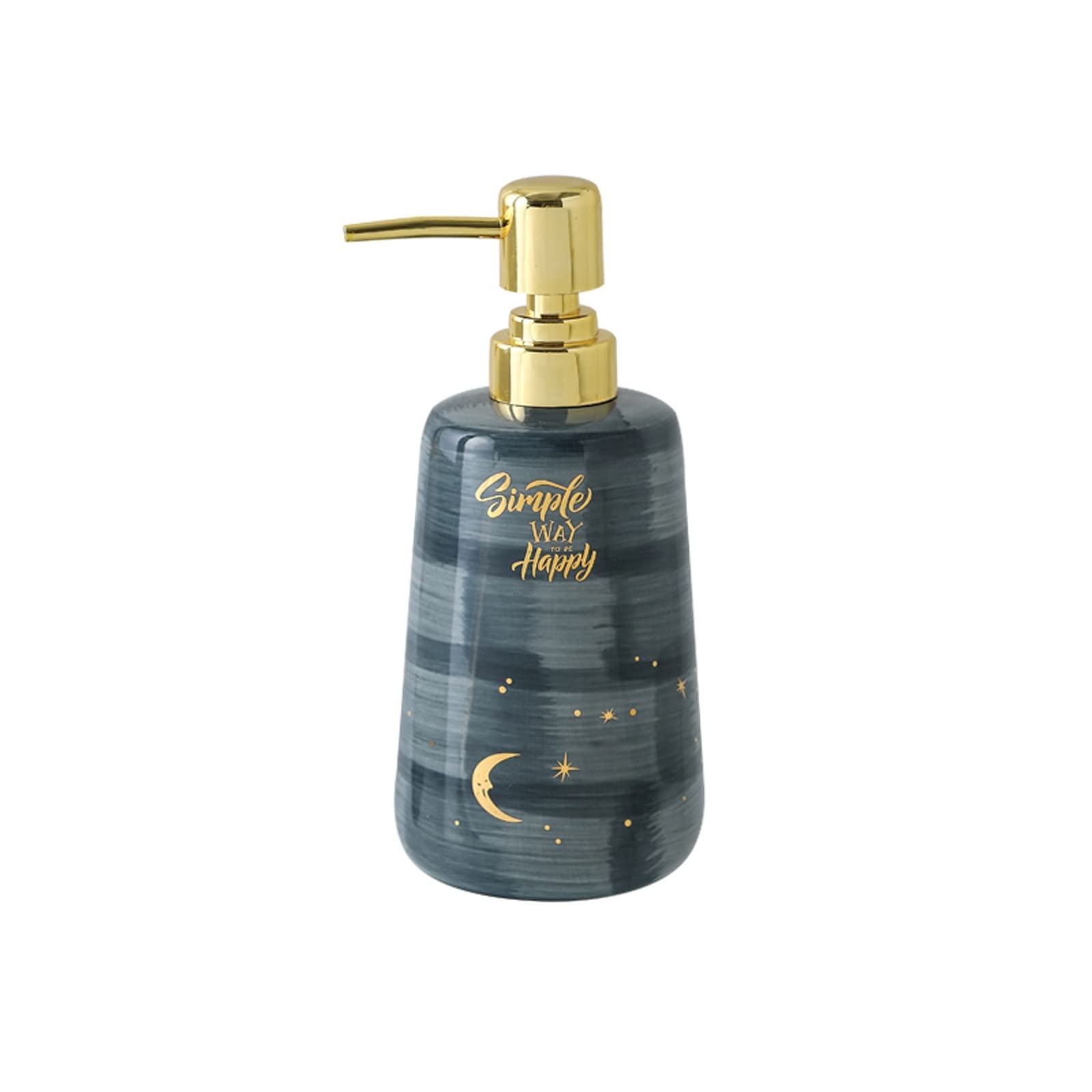 Dosificador Jabon Botella de dispensador de jabón de cerámica multifuncional con bomba 13.5 oz Botella de bomba sin goteo líquido recargable dispensador de tanques manual adecuado for baño encimera co