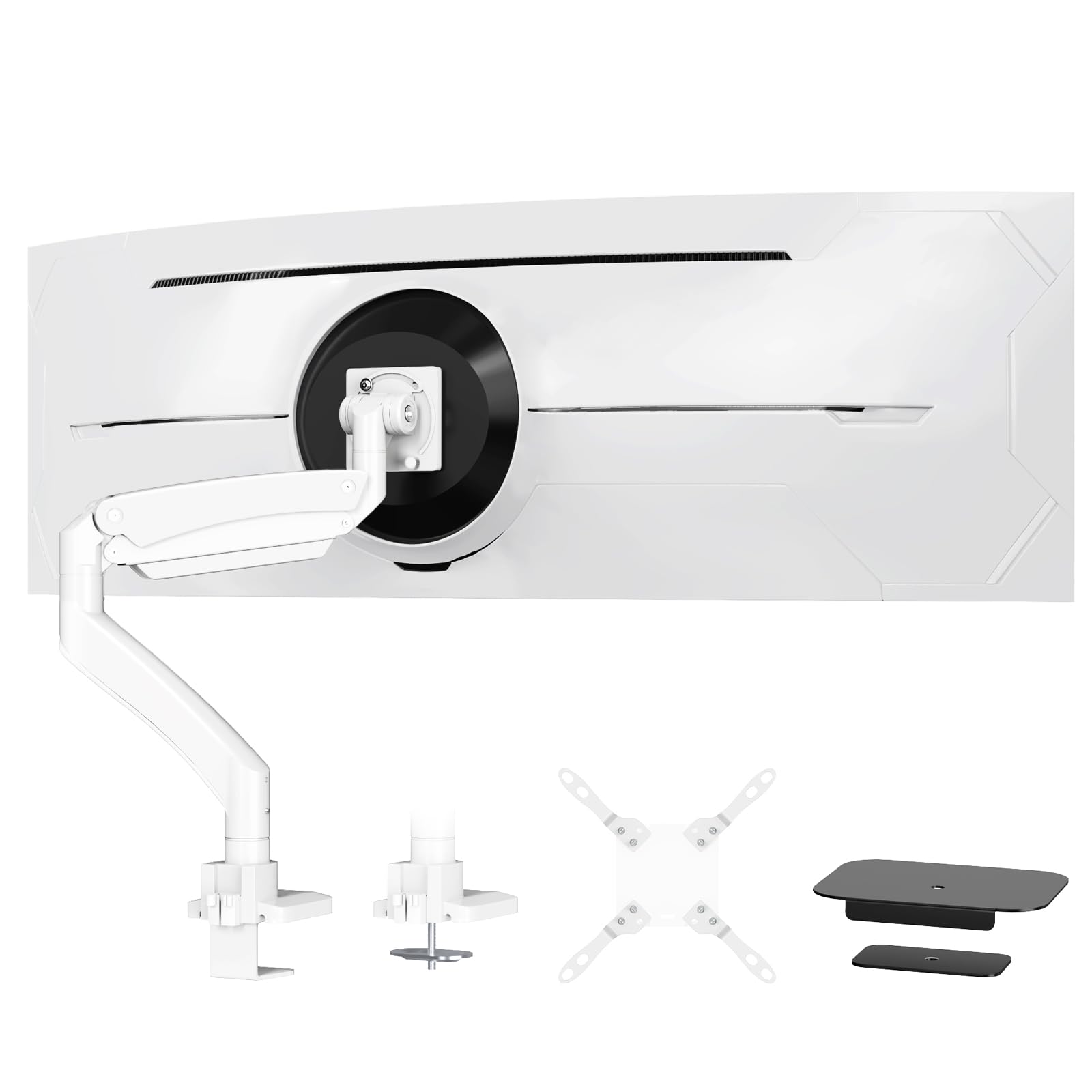 PUTORSEN - Supporto per monitor Ultrawide 22-57 pollici, regolabile in altezza, fino a 27 kg, VESA Max fino a 200 x 200 cm