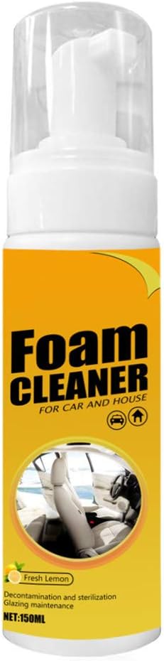 Multi-Functional Foam Cleaner, Cleaning Spray, Cleaning Artifact Cleaners Supplies Strong Decontamination Car Interior Ceiling Leather Seat Cleaner Foam for Car And House (150ml)