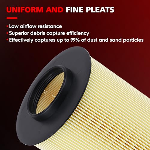Image of CA11114 Engine Air Filter, Radial Seal Compatible with Ford Escape 2013-2019, Focus 2012-2018, Transit Connect 2014-2019 & Lincoln MKC 2015-2019 Replaces 7M519601AC, AF6908