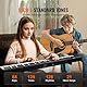 VEVOR E Piano 88 Tasten Faltbares Digital Piano Bluetooth MIDI tragbares elektronisches digitales Klappklavier mit Ständer Sustain-Pedaltasche berührungsempfindliche Tasten, wiederaufladbar schwarz