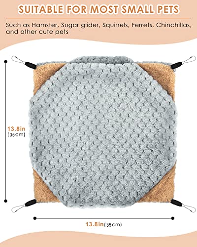 TINDTOP-Small-Animals-Hammock-Sugar-Glider-Triple-Bunk-Bed-Cage-Warm-Plush-Hanging-Hammock-Bed-Hideout-for-Hamster-Guinea-Pig-Rat-Ferret-Chinchilla-Grey-L-3535cm