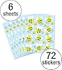 Carson Dellosa 72 Bumble Bee Stickers for Kids, 6 Sheets of Bugs With Hives for Spring Crafts, Scrapbooking, Water Bottle, Teacher Planner, Reward Chart, and School Supplies, Classroom Must Haves #1