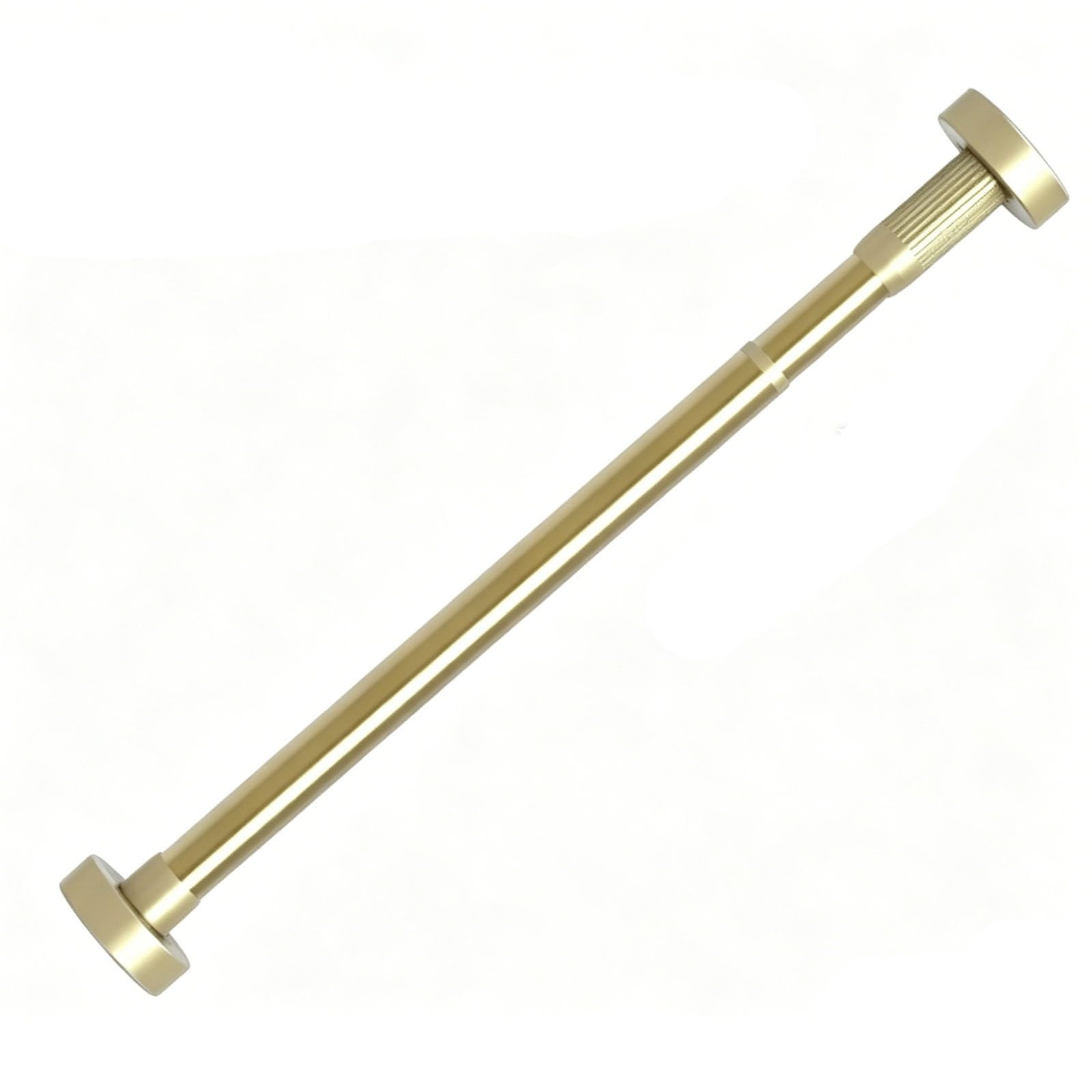 Curtain Rods No Drilling, Adjustable Shower Curtain Rod, Non Slip for Laundry Door Closet Small Window Stainless Steel(Gold,90-160cm/35-63in)