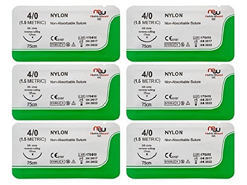 Training Sutures Thread with Needle - Medics, Medical, Physician Assistant, Nursing, Veterinary Student's Emergency Surgical Suture Practice Kit, Stitching Pad - Demonstration and Education Use Only - Thumbnail 7