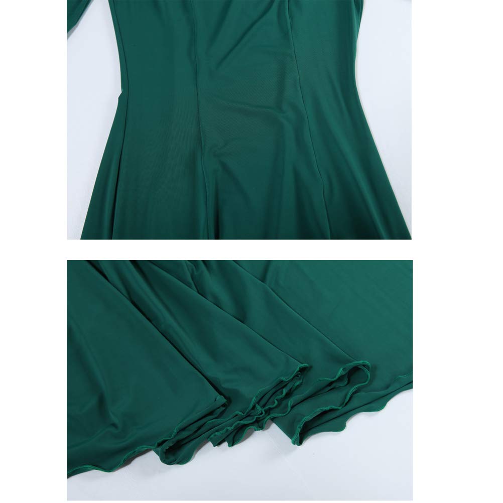 Costumi da Competizione Tango Femminile Velluto Vestiti di Ballo da Flamenco Foxtrot Abiti di Danza da Ballo Professionista Outfit da Ballo Prestazione in Valzer Ottimo Swing