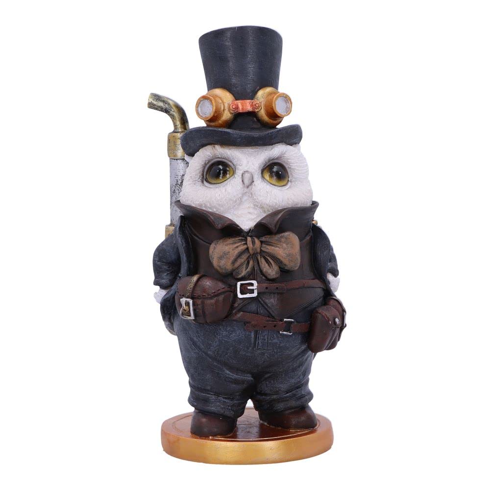 Nemesis Now Steampunk Steamsmith's Owl Figurine, Resin, Black, 18.5cm