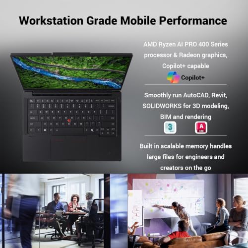 Image of Lenovo ThinkPad P14s AMD Ryzen AI 7 Pro 450 Business Laptop, 64GB + 2TB