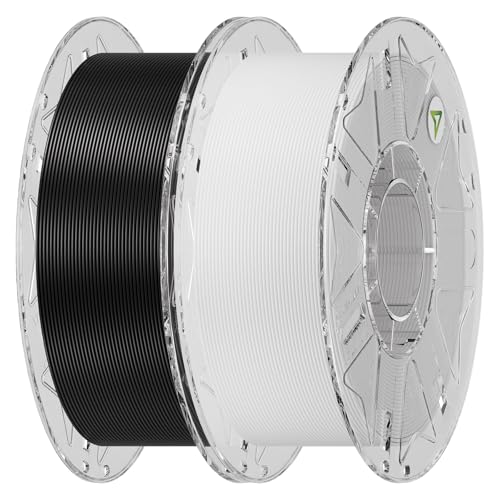 Image of Creality Hyper PLA Filament 1.75mm Bundle 2KG, RFID 3D Printer Filament for High-Speed Printing up to 600mm /s, ±0.03mm Accuracy, 3D Printing Filament for Most 3D Printers (Black&White)