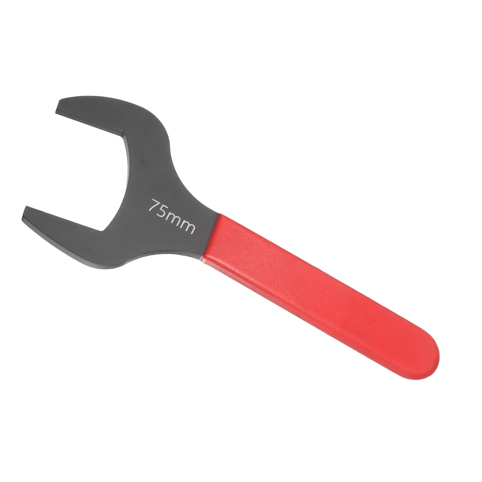 Awclub 75mm Open End Wrench, 15 Degree Offset Thin U-Shaped Spanner with Red Shank, Black Finish for Automotive Repair & Furniture Assembly