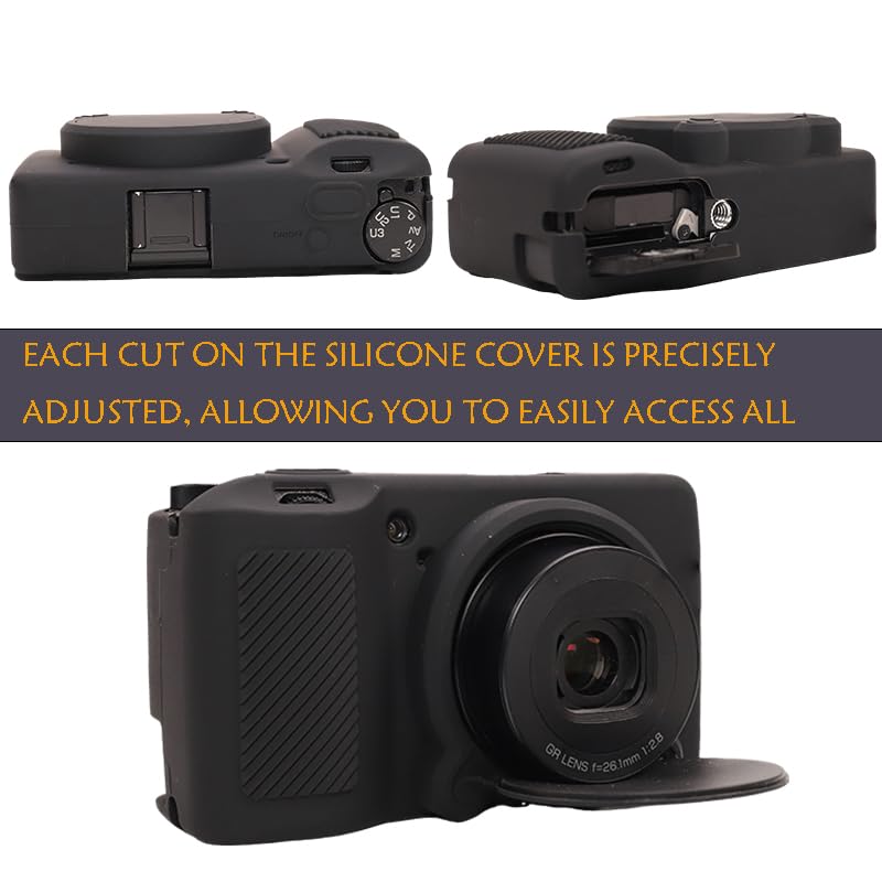Funda silicona para cámara Ricoh GRIII GRIIIX black miniatura 4