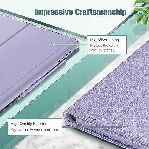Fintie Folio Case for All-New Amazon Fire HD 10 and 10 Plus Tablet (13th/11th Generation, 2023/2021 Release) - Slim Fit Standing Cover with Auto Sleep/Wake, Lilac Purple by FINTIE - Used condition - Image 6