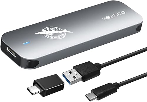 Dogfish SSD externo portátil de 2 TB 224222602280 Ngff de metal gris USB 31 tipo C mini unidad de estado sólido portátil transpirable para